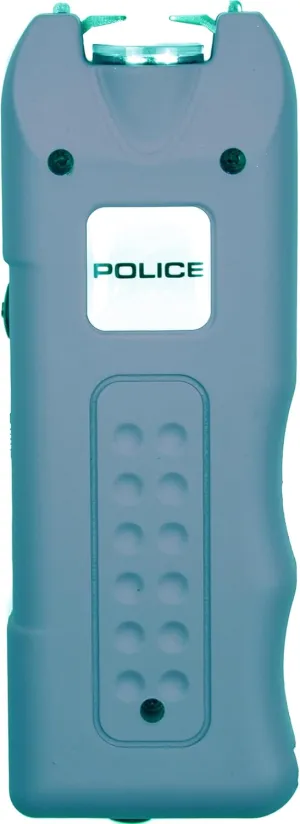 POLICE Stun Gun for Self Defense 628 – High Voltage Mini Rechargeable with LED Flashlight & Siren Alarm – Compact & Heavy Duty – Personal Security for Women & Men – Blue