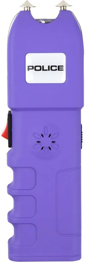 POLICE Stun Gun for Self Defense 928 - High Voltage Rechargeable with LED Flashlight, Compact & Heavy Duty, Personal Security for Women & Men - Purple