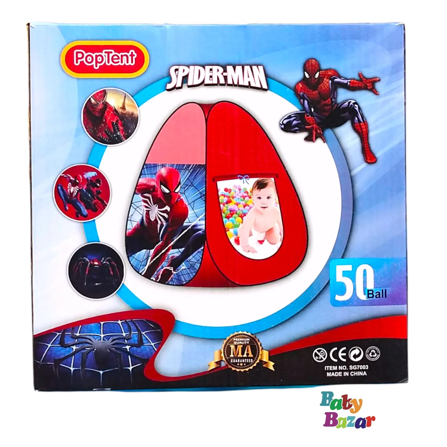 Pop Tent Playhouse – Spider-Man Theme with 50 Ball