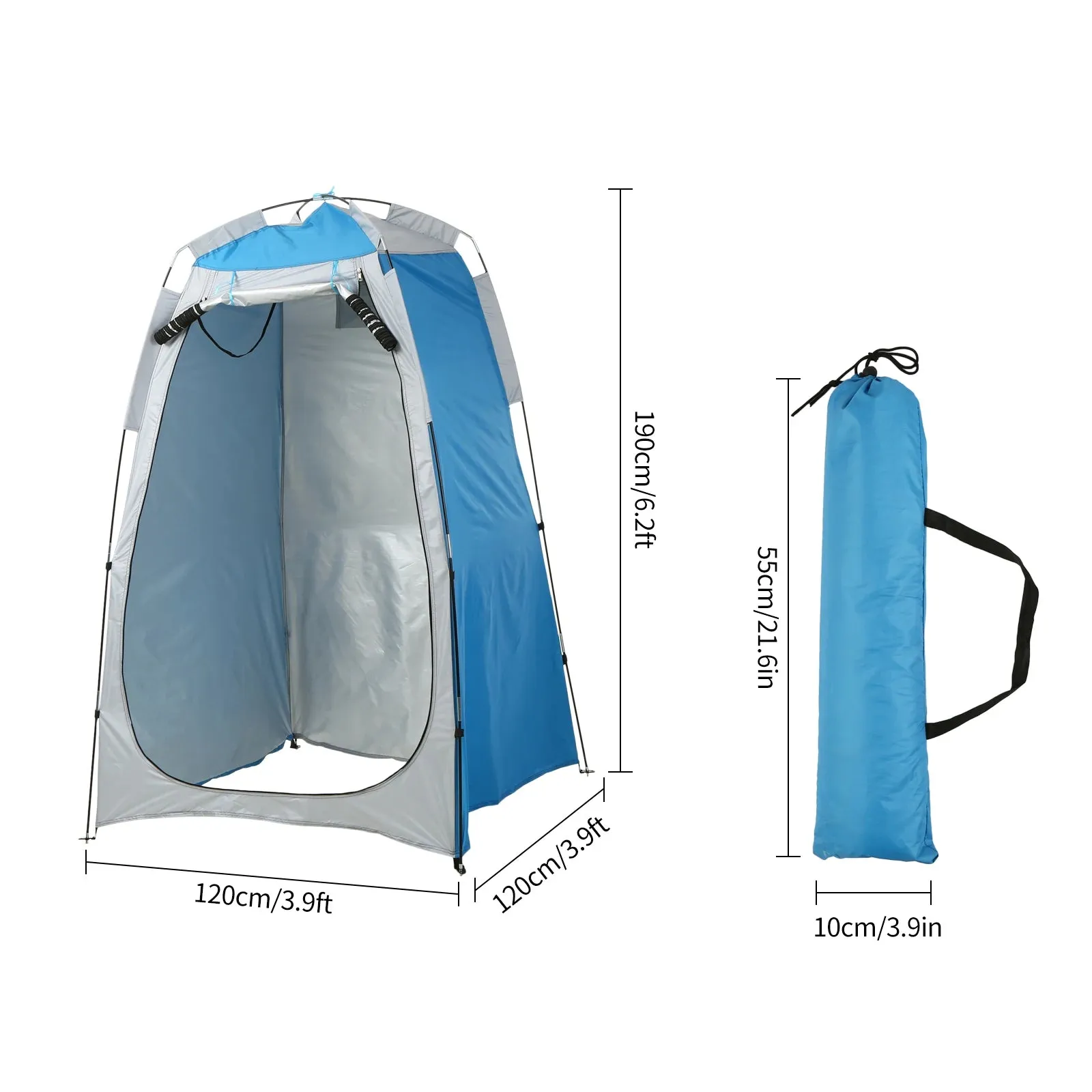 Portable Beach Shower Toilet Changing Tent - Sun Rain Shelter Privacy Shelter Tent with Window for Outdoor Camping Bathroom