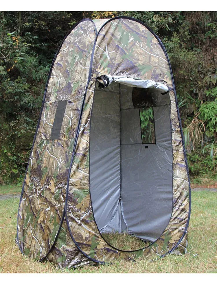 Portable Camouflage Pop-Up Tent for Camping, Shower, and Privacy