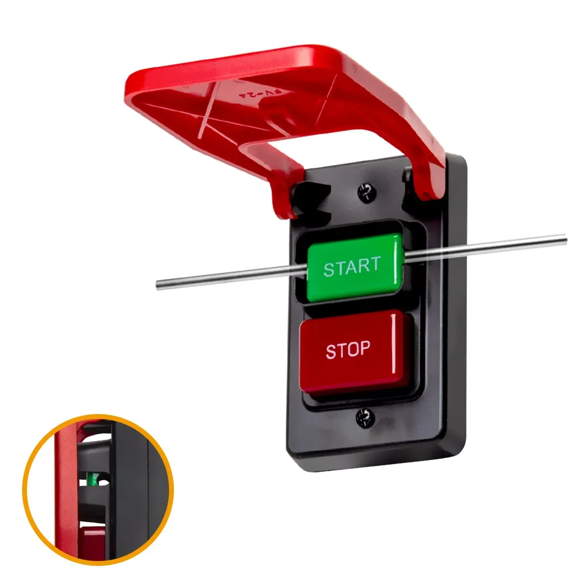 POWERTEC 120V/230V Dual Voltage Paddle Switch, 3 HP at 230 Volts, UL Certified. Large Knee Paddle for Power Tools Fast Power Off. Fits Table Saw, Router Table, Drill Press, Bench Saw, Band Saw(71007V)