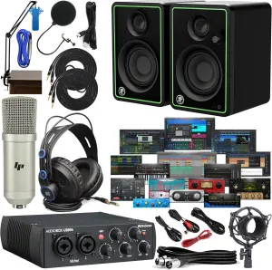 Presonus AudioBox 96 Audio Interface with Newest Studio One Prime & Studio Magic Plug-in Suite Software Kit, CR4-X Creative Reference Multimedia Monitors and Adjustable Boom Arm Kit   HD7 Headphones