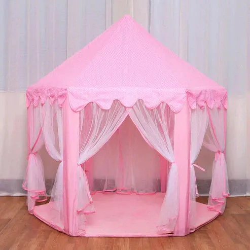 Princess Castle Play Tent House with Fairy Lights