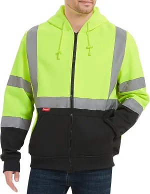 ProtectX Hi Vis Hoodie for Men Women High Visibility Safety Sweatshirt Reflective with Pockets for Construction Work Class 3