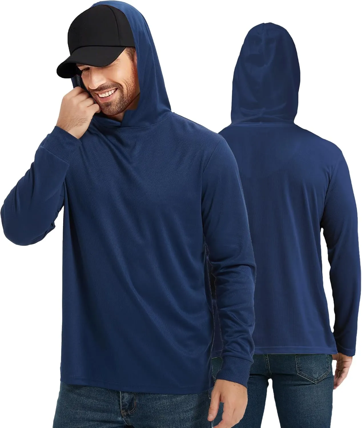 ProtectX High Visibility Sun Protection Lightweight Long Sleeve Hoodie, UPF 50  Quick-Dry, SPF UV Shirt, Active Wear