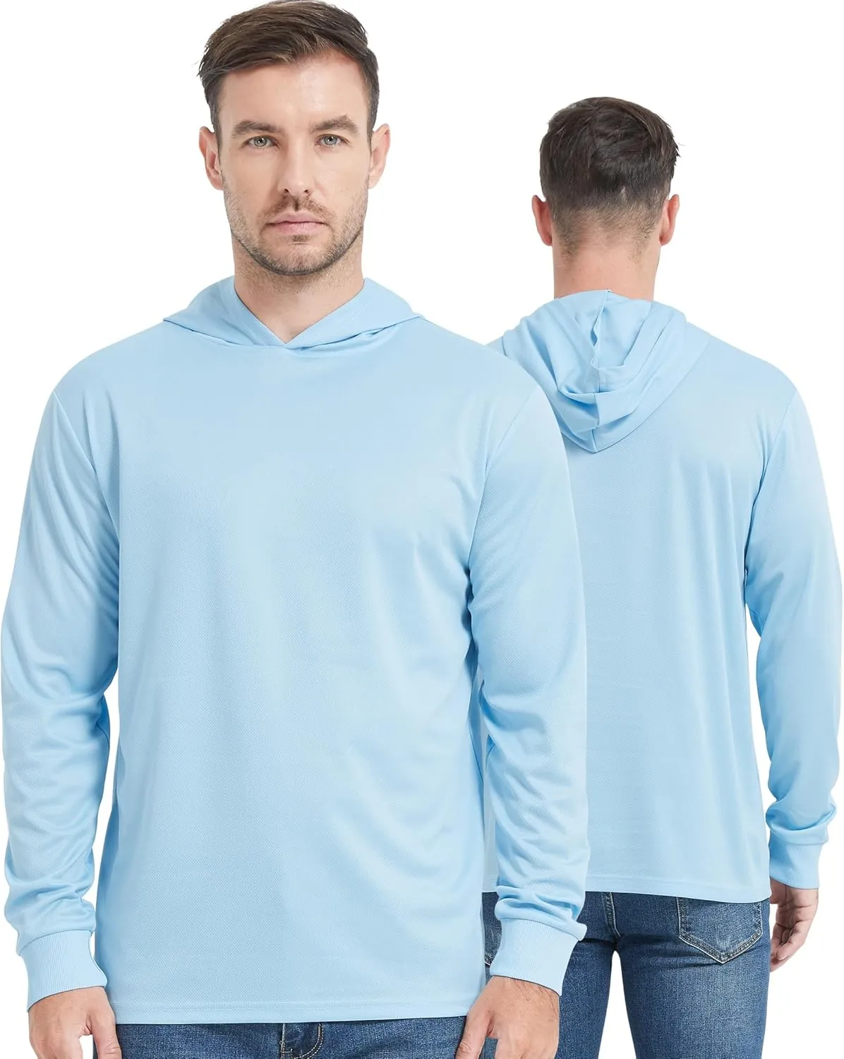 ProtectX High Visibility Sun Protection Lightweight Long Sleeve Hoodie, UPF 50  Quick-Dry, SPF UV Shirt, Active Wear