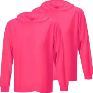 ProtectX High Visibility Sun Protection Lightweight Long Sleeve Hoodie, UPF 50  Quick-Dry, SPF UV Shirt, Active Wear
