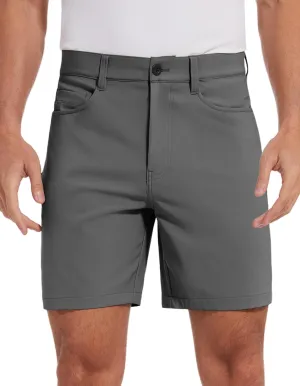 PULI Golf Shorts Men Stretch Dress Lightweight Travel Relax Fit Casual Waterproof Quick Dry Summer Shorts 7 Inch Inseam