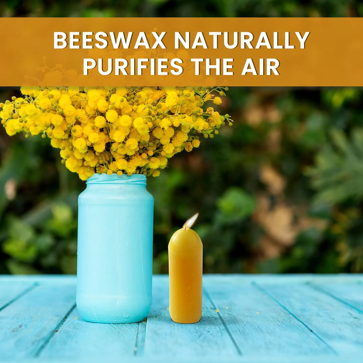 Pure Beeswax Lantern Candles - Emergency & Camping Candles - USA Beeswax - Lasts 12 Hours - Pack of 96