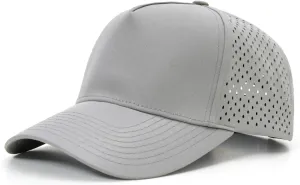 Quick-Dry Snapback Hats, 5-Panel Water-Resistant Mesh Baseball Caps for Men & Women, Golf, Running or Workouts