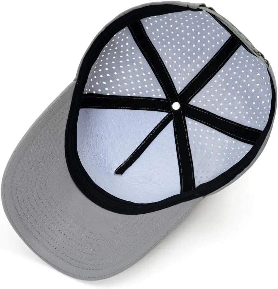 Quick-Dry Snapback Hats, 5-Panel Water-Resistant Mesh Baseball Caps for Men & Women, Golf, Running or Workouts
