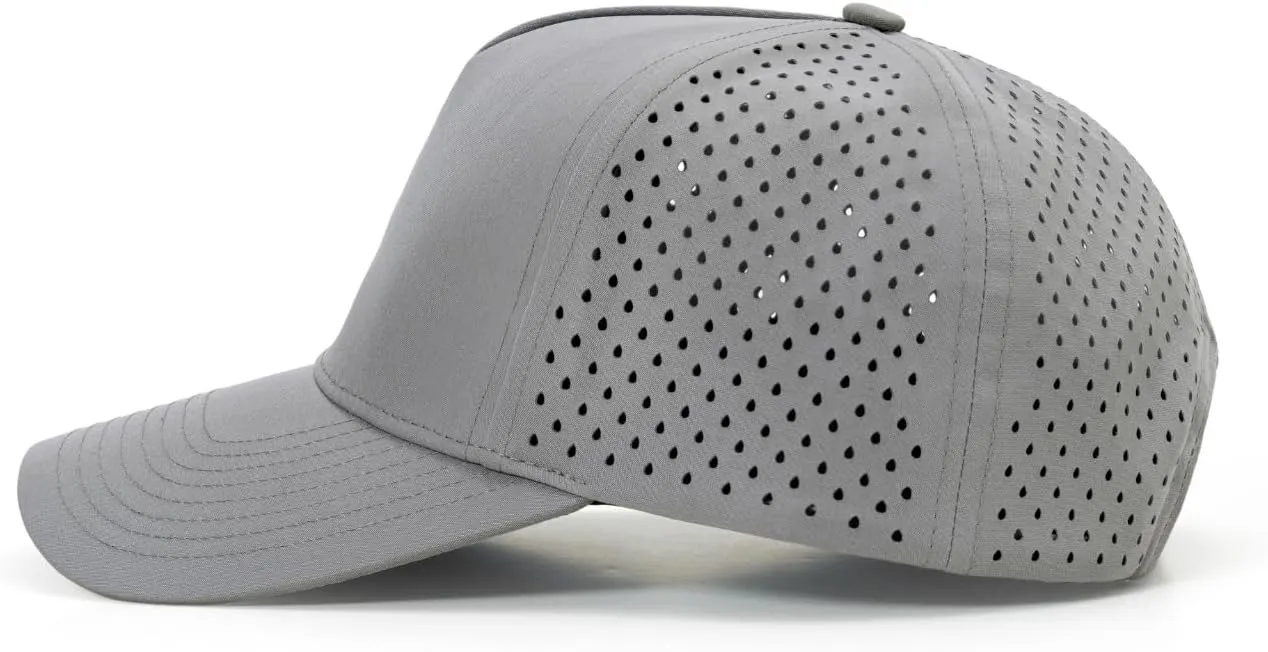 Quick-Dry Snapback Hats, 5-Panel Water-Resistant Mesh Baseball Caps for Men & Women, Golf, Running or Workouts