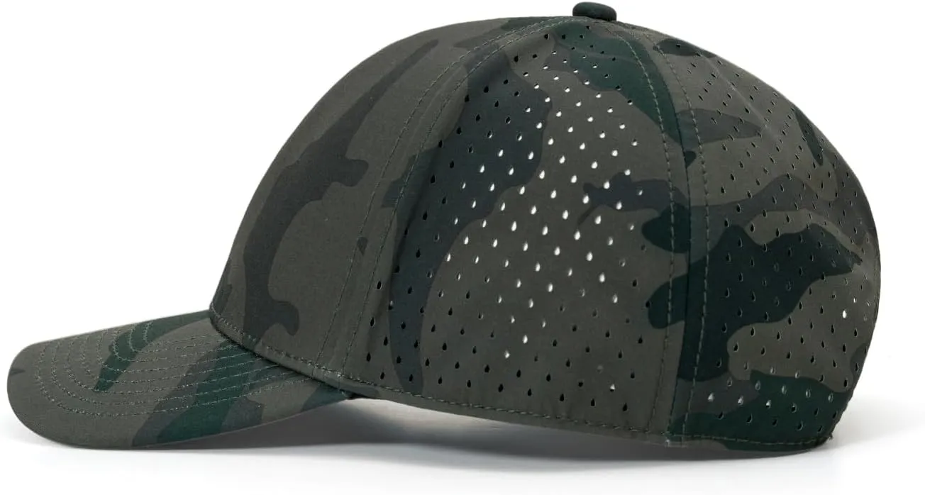 Quick-Dry Snapback Hats, 6-Panel Water-Resistant Mesh Baseball Caps for Men & Women, Golf, Running or Workouts