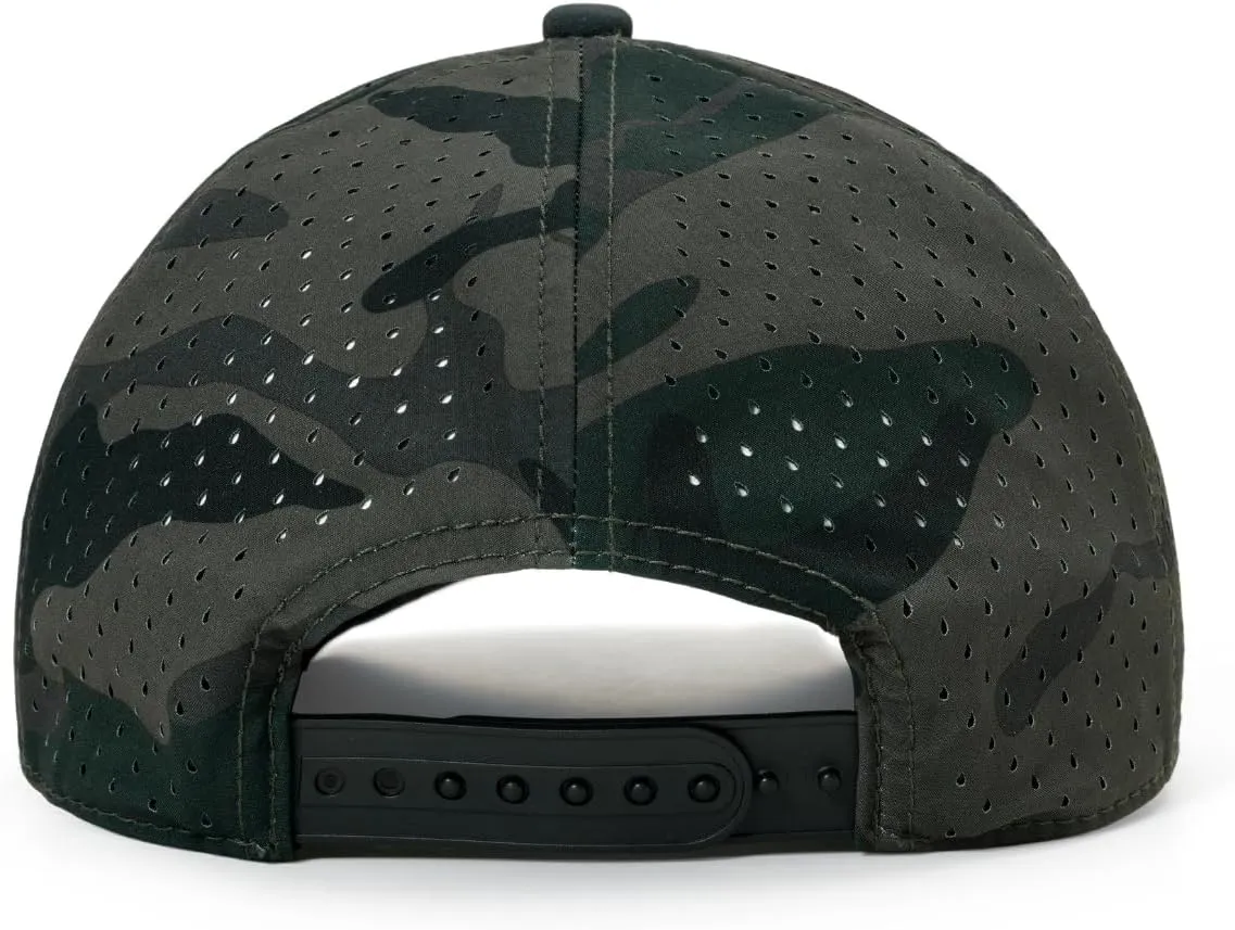Quick-Dry Snapback Hats, 6-Panel Water-Resistant Mesh Baseball Caps for Men & Women, Golf, Running or Workouts
