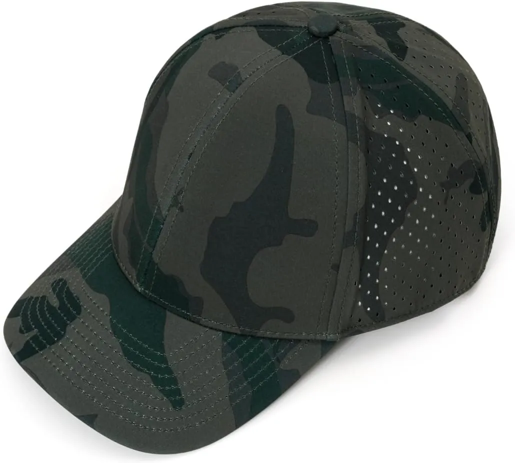 Quick-Dry Snapback Hats, 6-Panel Water-Resistant Mesh Baseball Caps for Men & Women, Golf, Running or Workouts