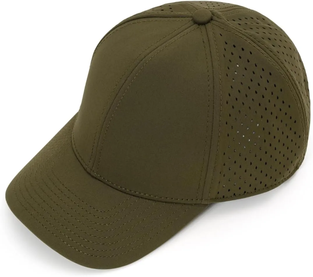 Quick-Dry Snapback Hats, 6-Panel Water-Resistant Mesh Baseball Caps for Men & Women, Golf, Running or Workouts