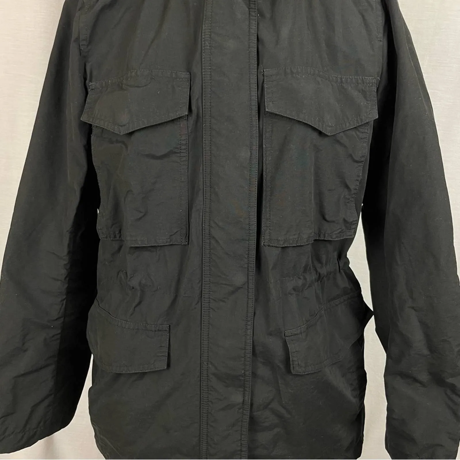 rag & bone Black Military Style Utility Jacket Coat Hood !! Shell Only - as-is!! Size 4