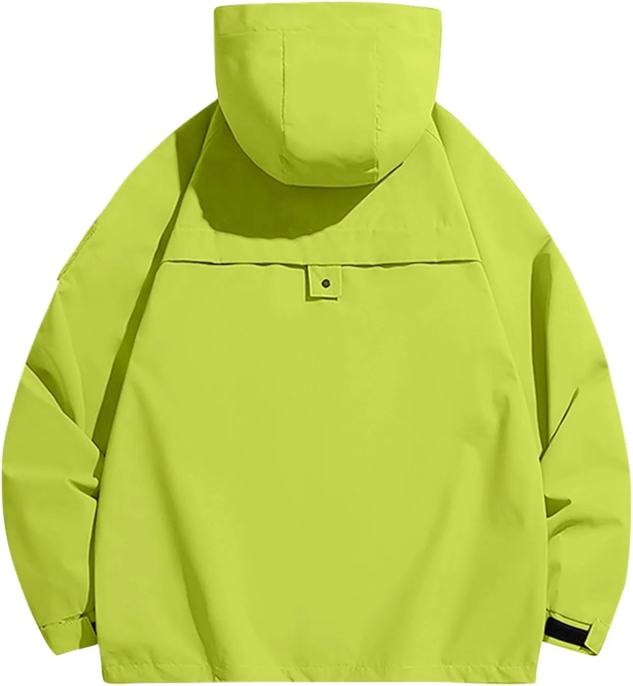 Rain Jacket Men Drawstring Lightweight Waterproof Rain Coats Poncho Sun Protective Outdoor Jacket with Hooded