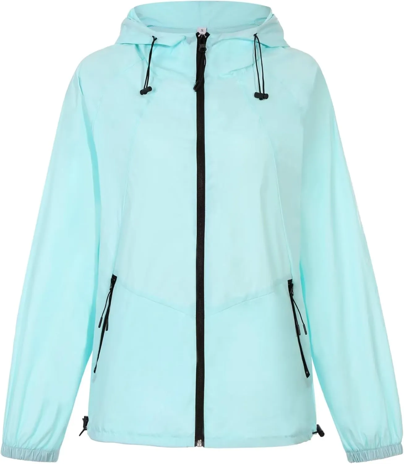 Rain Jacket Women Waterproof Lightweight Jacket With Hood Packable Raincoat With Pocket S-XXL