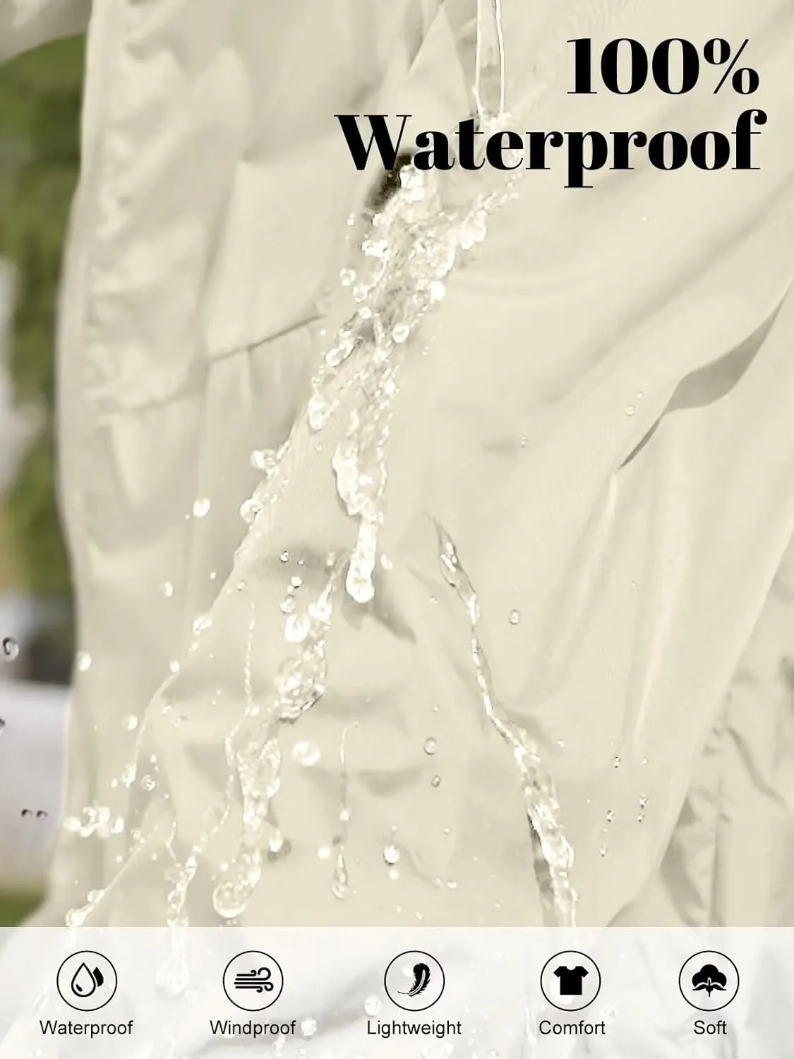 Rain Jacket Women Waterproof Lightweight Jacket With Hood Packable Raincoat With Pocket S-XXL