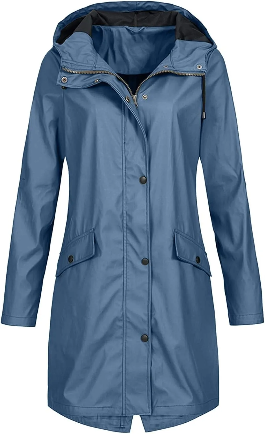 Rain Jackets for Women Hooded Raincoat Windproof Lightweight Lined Windbreaker Travel Jackets
