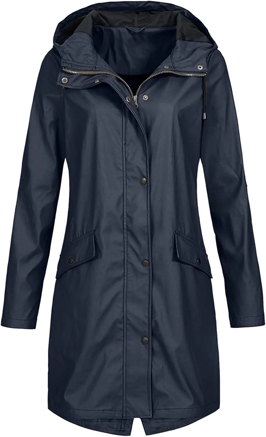 Rain Jackets for Women Hooded Raincoat Windproof Lightweight Lined Windbreaker Travel Jackets