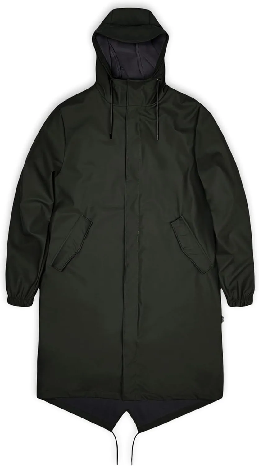 RAINS Fishtail Parka Coat for Men and Women - Waterproof jacket with Elasticated cuffs