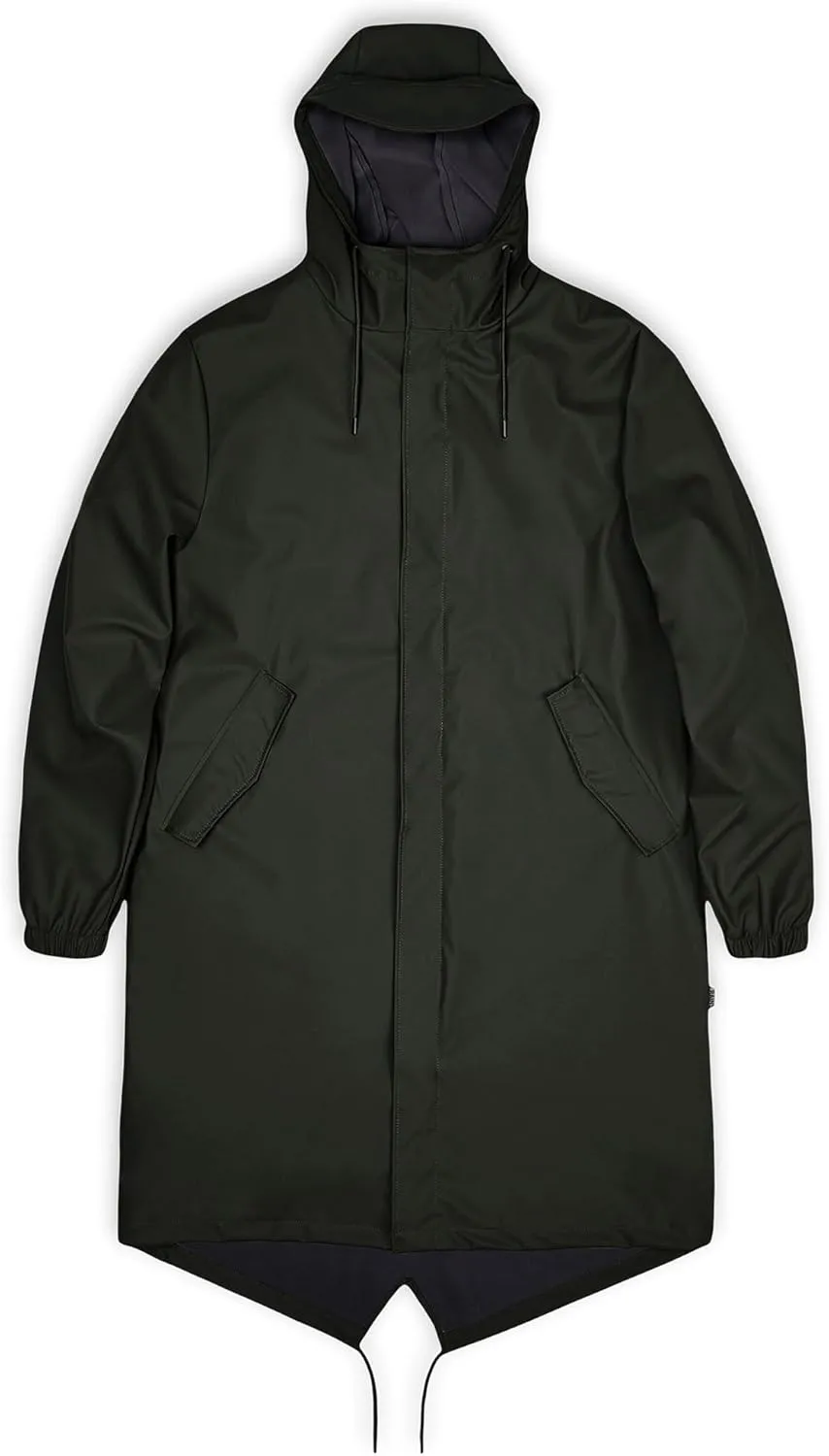 RAINS Fishtail Parka Coat for Men and Women - Waterproof jacket with Elasticated cuffs