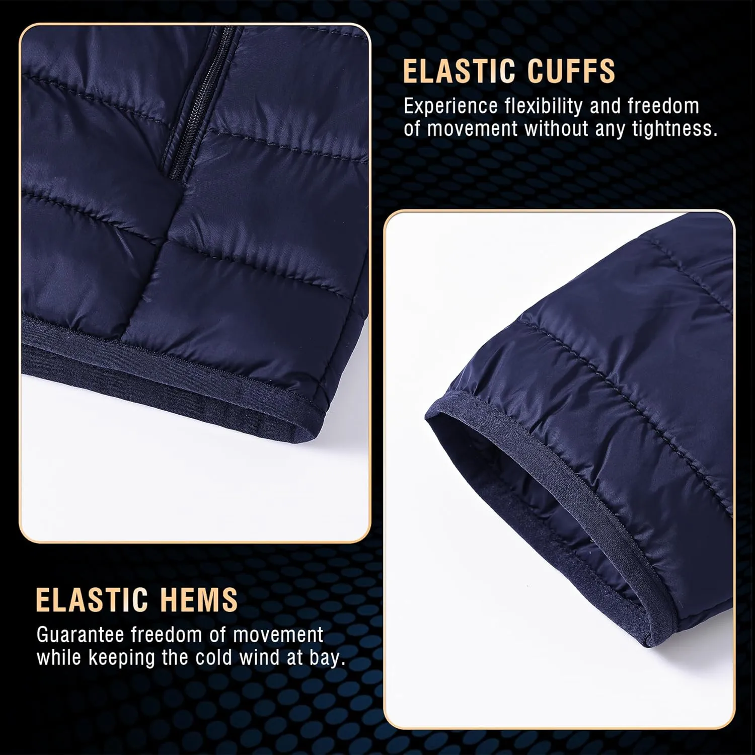 Rapoo Men's Puffer Jackets Lightweight Winter Jackets Coats Water Resistant Windproof Insulated