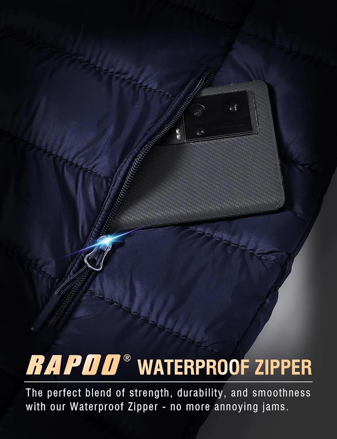 Rapoo Men's Puffer Jackets Lightweight Winter Jackets Coats Water Resistant Windproof Insulated