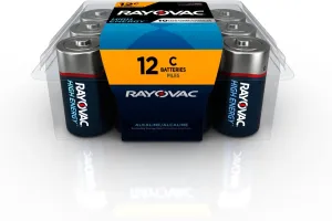 Rayovac C Batteries, C Cell Battery, 12 Count