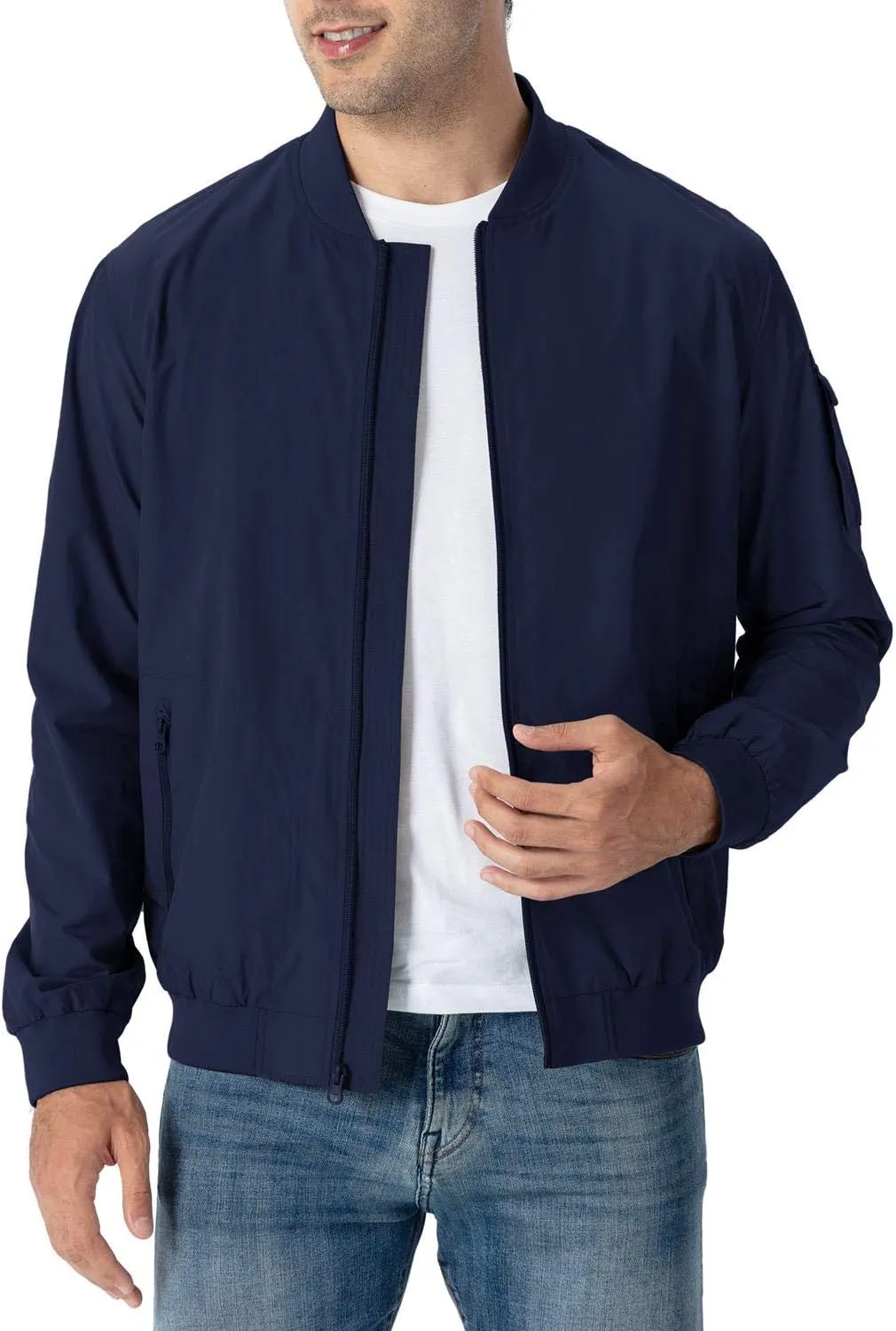 Rdruko Men's Lightweight Bomber Jacket Causal Fashion Stylish Windbreaker Light Jacket