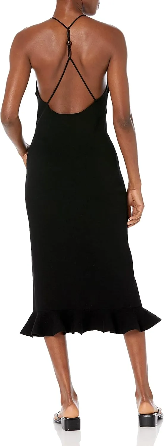 Rebecca Taylor Women's Compact Stretch Knotted Back Column Dress