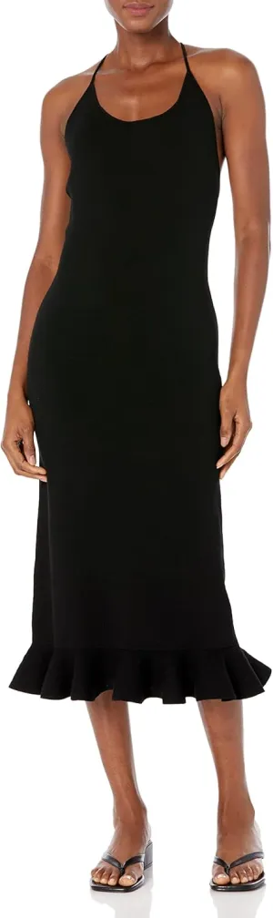 Rebecca Taylor Women's Compact Stretch Knotted Back Column Dress