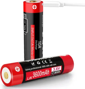 Rechargeable Battery 3.7V 3600mAh for Streamlight X Series Flashlights 2-Pack