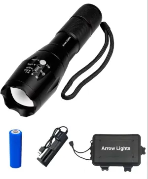 Rechargeable Flashlight - 10000 Lumens - Super Bright Waterproof Handheld Flashlight With - Comes With Case And Charger - Powerful Emergency Light - Great Gift For Holidays And Camping - Made To Last