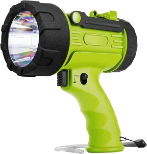 Rechargeable Spotlight Flashlight IP67 Waterproof, 12 Hours Long Running 800 LumenSpot Light, Impact Resistant Handheld Spotlight with Detachable Red Lens