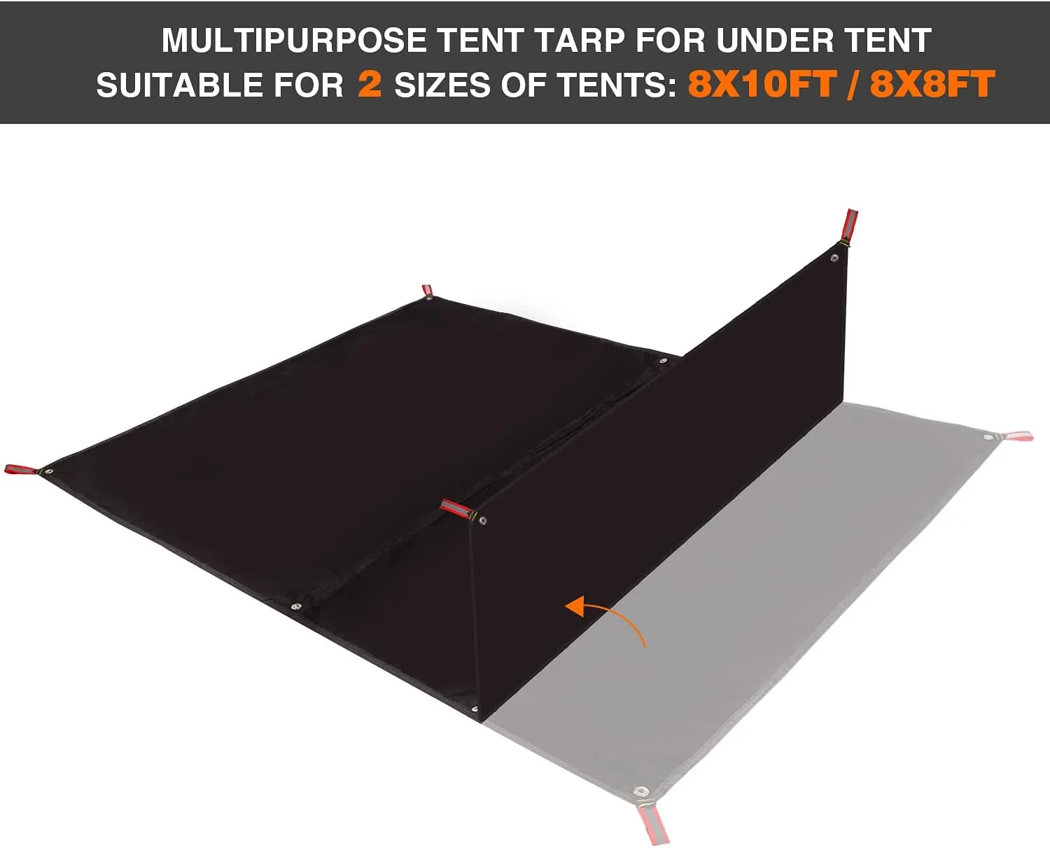REDCAMP Ultralight Tent Footprint, PU 2000 Waterproof Camping Tent Tarp with Drawstring Carrying Bag