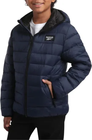 Reebok Boys’ Jacket – Water Resistant Midweight Quilted Puffer Coat – Insulated Outerwear Down Coat for Boys (4-20)