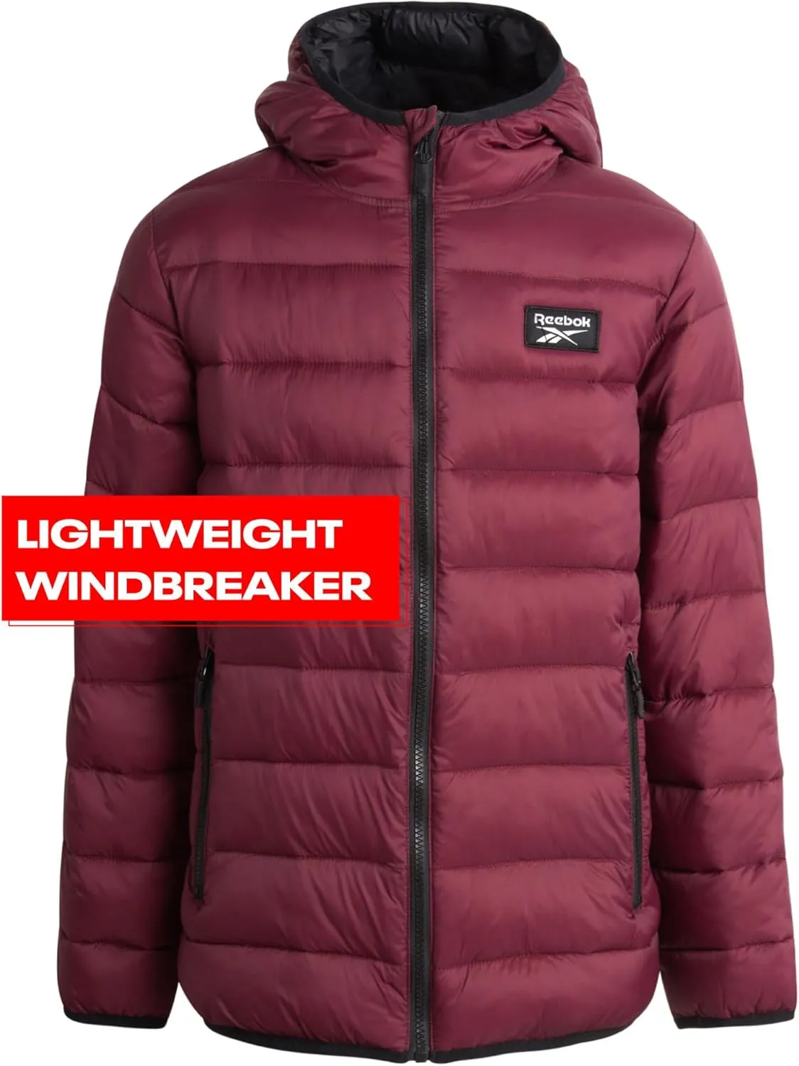 Reebok Boys’ Jacket – Water Resistant Midweight Quilted Puffer Coat – Insulated Outerwear Down Coat for Boys (4-20)