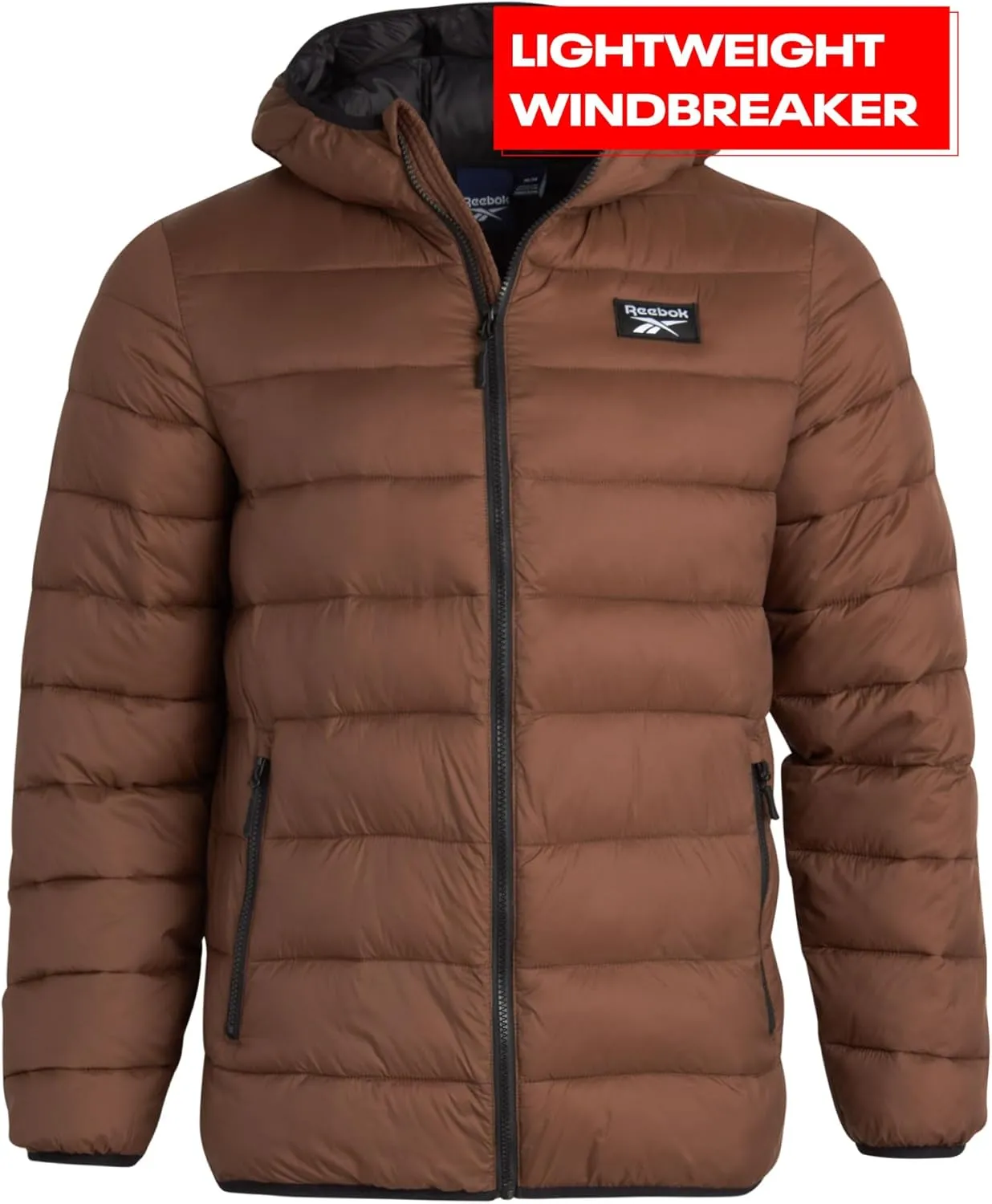 Reebok Men's Jacket – Lightweight Hooded Quilted Puffer Coat – Warm Insulated Winter Jacket for Men (S-4X)