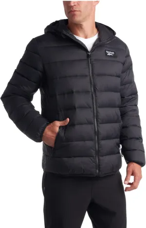 Reebok Mens Jacket - Lightweight Hooded Quilted Puffer Coat - Warm Insulated Winter Jacket for Men (S-4X)
