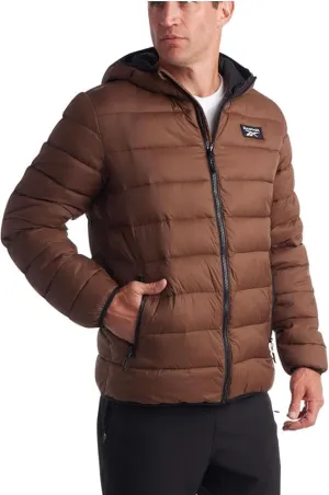 Reebok Mens Jacket - Lightweight Hooded Quilted Puffer Coat - Warm Insulated Winter Jacket for Men (S-4X)