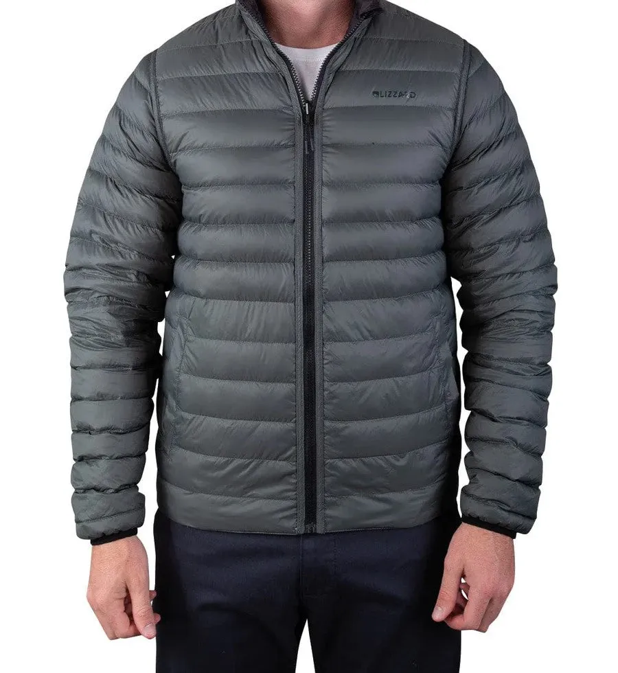Regal Reversible Puffer in Black/Stormy Green