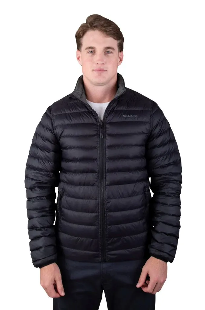 Regal Reversible Puffer in Black/Stormy Green
