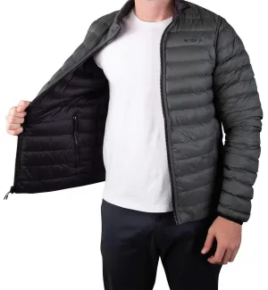 Regal Reversible Puffer in Black/Stormy Green