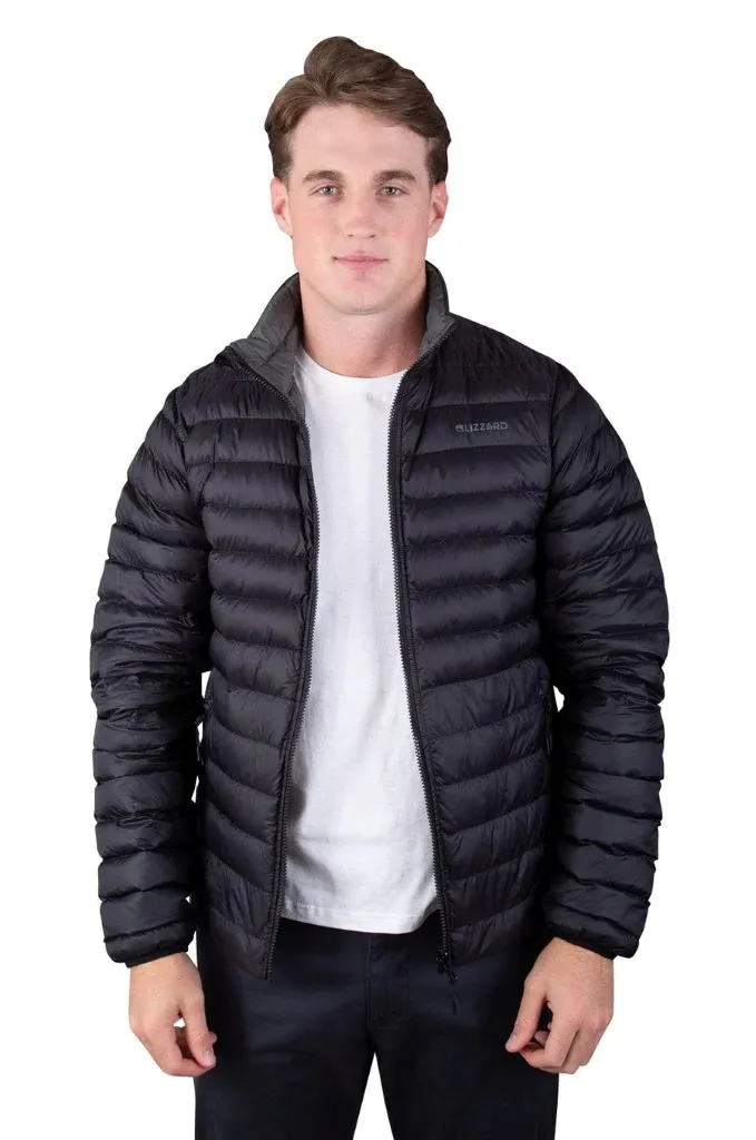 Regal Reversible Puffer in Black/Stormy Green