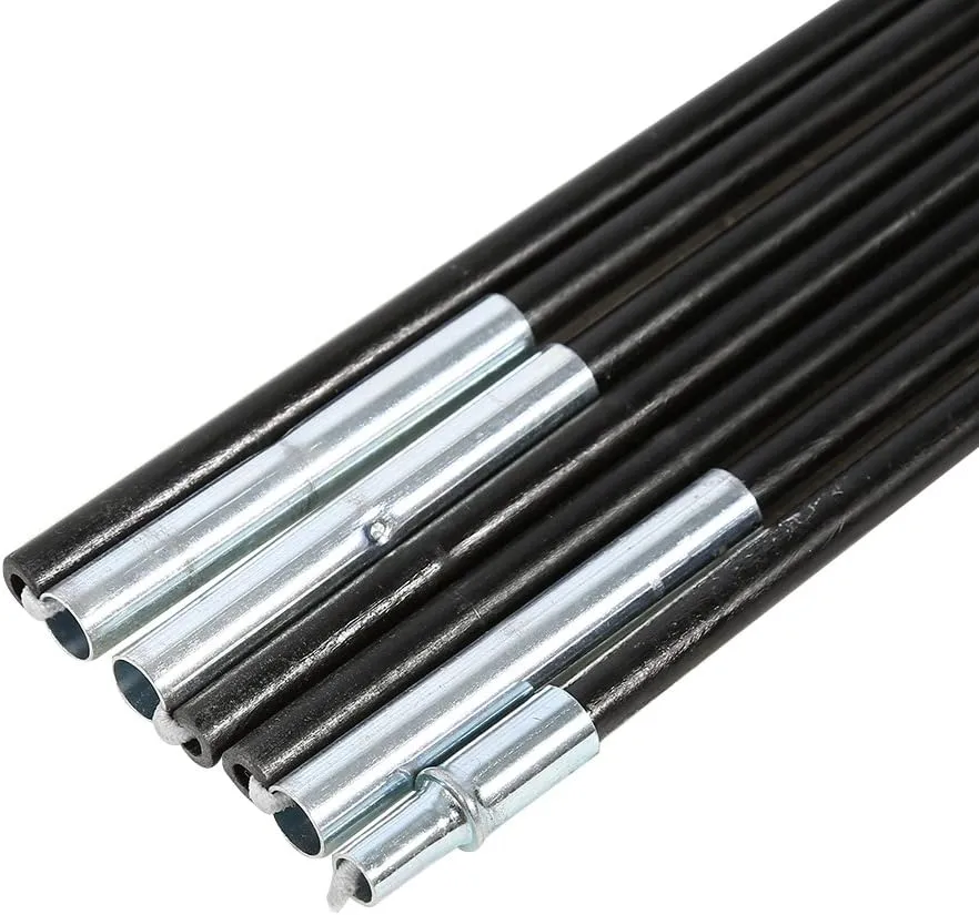 Replacement Tent Poles Fiberglass 2 Sets 7 Sections Outdoor Camping Double Tent Pole Support Frames Kit Tent Replacement Poles Replacement Tent Poles Fiberglass Tent Poles Replacement