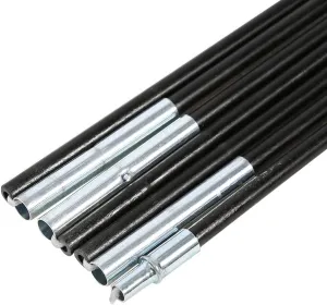 Replacement Tent Poles Fiberglass 2 Sets 7 Sections Outdoor Camping Double Tent Pole Support Frames Kit Tent Replacement Poles Replacement Tent Poles Fiberglass Tent Poles Replacement